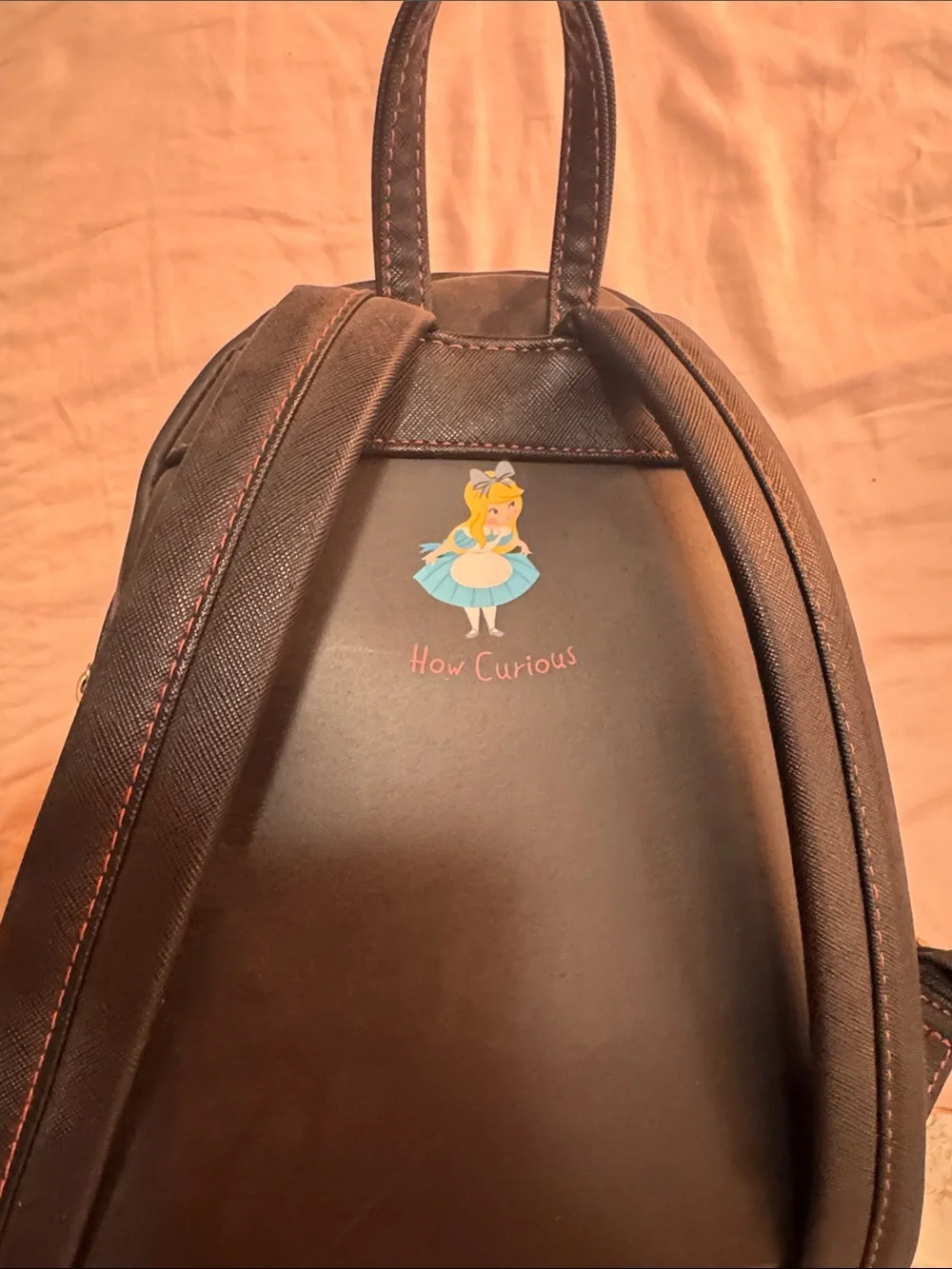 Loungefly Black Alice in Wonderland Floral Mini Backpack
